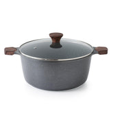 SENSARTE nonstick stock pot with lid, 7 qt, easy release and cleanup.