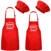 SEPGLITTER Christmas apron for adults with handy pockets