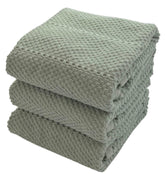 Serafina Home sage green kitchen towels pack shows versatile daily drying.