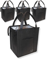 Serene Homes black insulated bag with zip top for secure groceries
