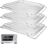 SettleDown Breville Smart Oven Air Fryer Pro basket assembly with three pieces for extra capacity