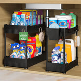 Sevenblue under-sink organizer with a large basket for spacious storage