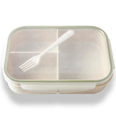 SEVENY Bento Box front view shows natural wheat fiber material for everyday meals.