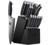 SHAN ZU 16-piece knife set with wood block keeps your knives organized and safe