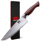 SHAN ZU 8-inch chef knife blade close-up for precise slicing