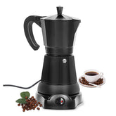 SHANGSKY electric moka pot 6-cup front view for quick espresso at home