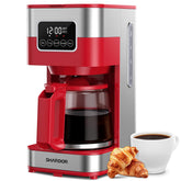 SHARDOR 10-Cup Programmable Coffee Maker front view for easy morning routines.