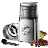 SHARDOR electric coffee grinder front view with durable all-metal housing for long-lasting use.