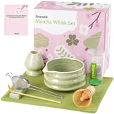 ShareAll Artisan Ceramic Matcha Bowl with spout for mess-free pouring and precise whisking