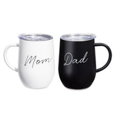 Sheffield Home 12oz stainless steel insulated mug with travel lid for hot coffee on the go.