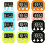 SHEYONGBY 12-pack timer front view shows organized kitchen timing.