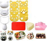 SHIMANY Onigiri cat mold set creates cute lunchbox rice balls.