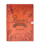 SHIMANY recipe book with leather cover for durable, elegant recipe storage.