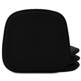 Shinnwa dining chair cushions four-pack pack-shot shows black plush cushions for everyday comfort.