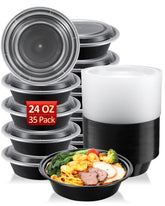 ShopDay 65-pack 24oz meal prep bowls ready for weekly meal planning.