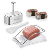 Shoxil Spam Musubi Mold Kit assembly shows complete set for quick, consistent results.