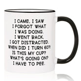Shqiueos 60th birthday mug front quotes design, a playful milestone gift.