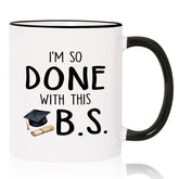 Shqiueos graduation mug front view, ideal for daily coffee after college.