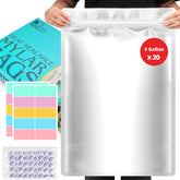 SHXWELL 5-gallon mylar bags ready for long-term storage.