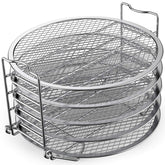 SICHEER dehydrator rack in stainless steel stand for durable food drying and even airflow.