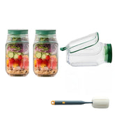 2025 side-opening salad jar with leakproof dressing chamber for fresh, on-the-go meals.