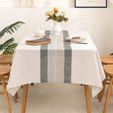 SIELUNO rectangle tablecloth close-up of cotton-linen weave for daily use.
