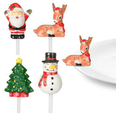 Sieral Christmas plate Santa decor with hand-painted detail for festive serving