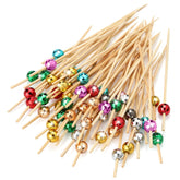Sieral disco ball cocktail picks in eight colors add festive flair to cocktails
