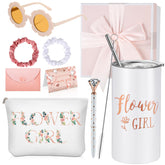 Sieral flower girl tumbler with straw and lid for weddings