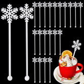 SiliFine snowflake stirrers add festive flair to cocoa and cocktails.