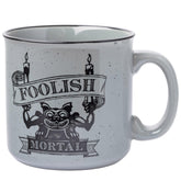 Silver Buffalo Disney Haunted Mansion Foolish Mortal camper mug in 20-ounce size for daily coffee