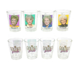 Silver Buffalo The Golden Girls Dorothy mini glass, ideal for casual shots at home bars.