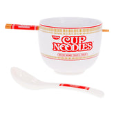 Silver Buffalo Cup Noodles bowl logo on ceramic dish, ideal for ramen nights.