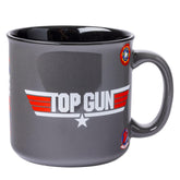 Silver Buffalo Top Gun Maverick mug front logo, perfect for coffee and display