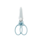 Simba food scissors blue in closed position for safe packing.