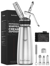 SimCoker 500 mL dispenser body shows durable stainless steel for smooth whipped cream
