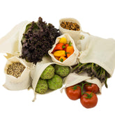 Simple Ecology reusable produce bags set of six for eco-friendly shopping and waste reduction.