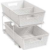 Simple Houseware 2-tier sliding under-sink drawer organizer for easy access
