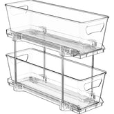 Simple Houseware narrow drawer two-tier basket for compact cabinet storage.
