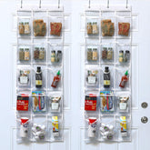 Simple Houseware over-the-door pantry organizer with clear pockets for quick access