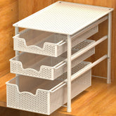 Simple Houseware sliding basket front view showing organized storage