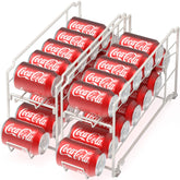 Simple Houseware stackable beverage dispenser holds 12oz cans, keeping your fridge organized.