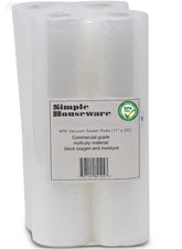 Simple Houseware vacuum sealer bags 11x25 roll ready to use, protects food from freezer burn.