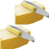 Simple preading butter spreader on toast for smooth, even butter coverage.