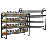 Simple Trending 2 Pack 4-Tier Spice Rack tilted design keeps jars visible and accessible.
