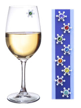 Simply Charmed crystal snowflake magnets for wine glasses add festive charm while keeping drinks identifiable