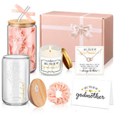 Singhoow godmother gift set 16oz glass cup offers gift-ready elegance for special moments.