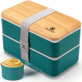Sinnsally bento box adult lunch container with two compartments for a balanced meal