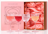 SIPBYSOP Nick and Nora ribbed coupe glasses for elegant cocktails.