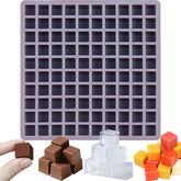SIQINZONGWA square mold top view, ideal for consistent bite-sized chocolates.